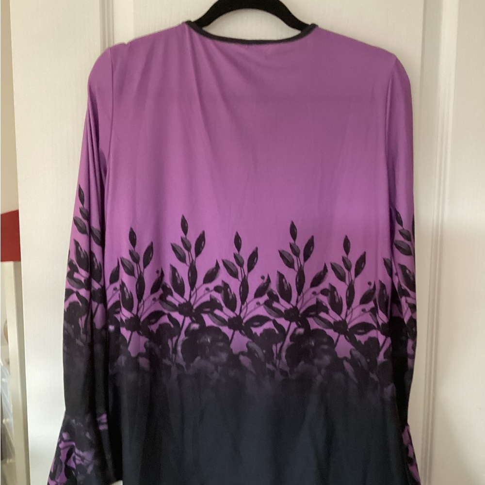 Purple and Black Women's Top - Picture 2 of 3